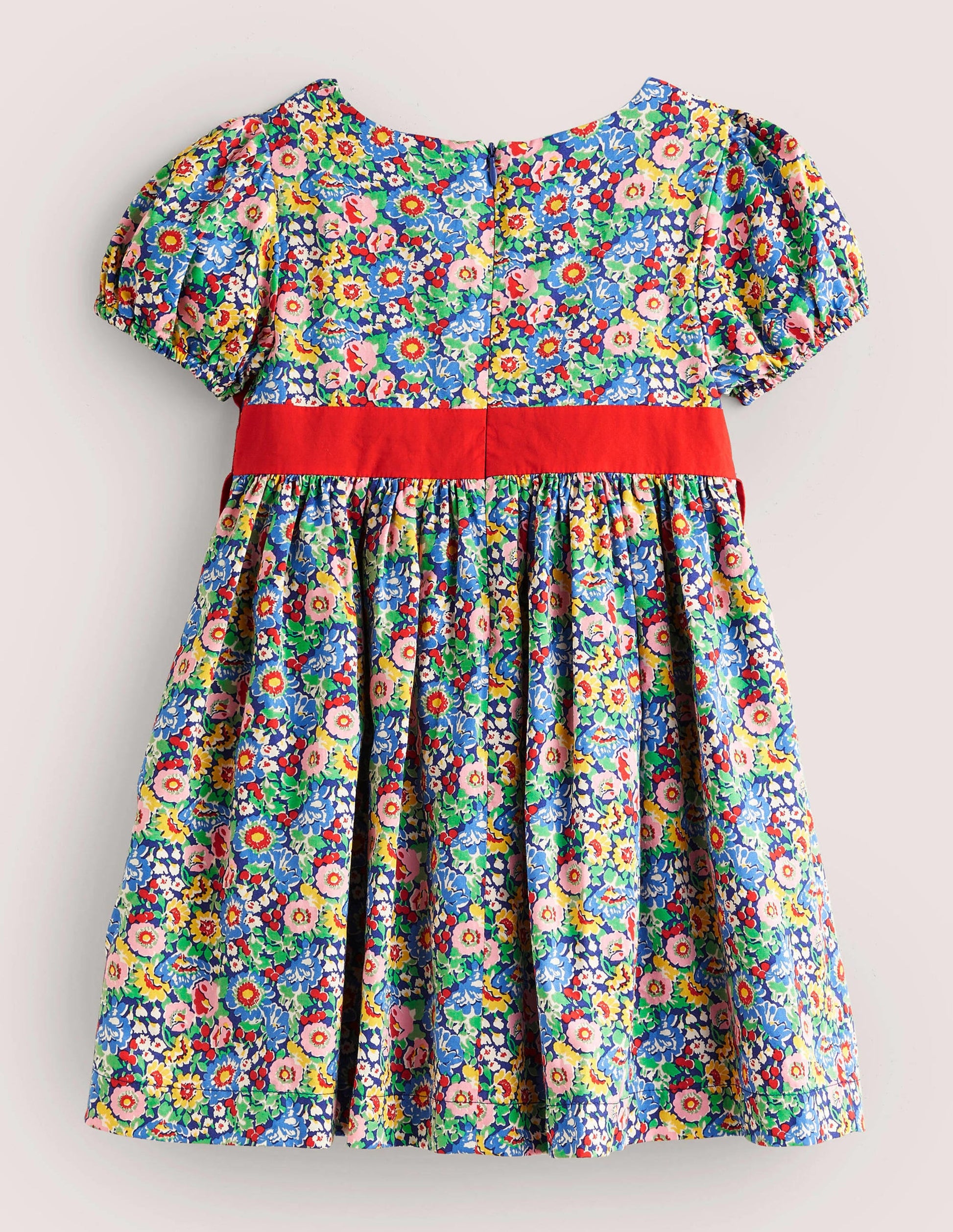 Floral Bow Party Dress-Multi Floral Bow-2