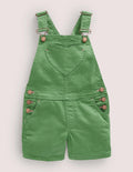 Heart Pocket Short Dungarees-Safari Green