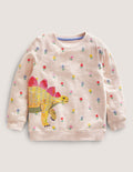Superstitch Sweatshirt-Oatmeal Marl Dinosaur