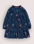 Lightweight Sweat Dress-College Navy Star Floral