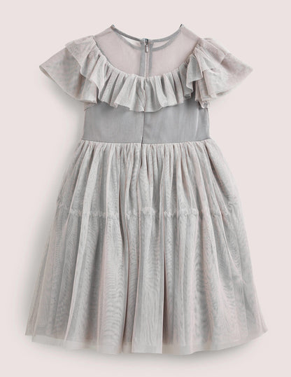 Frilly Tulle Dress-Statue Grey-2
