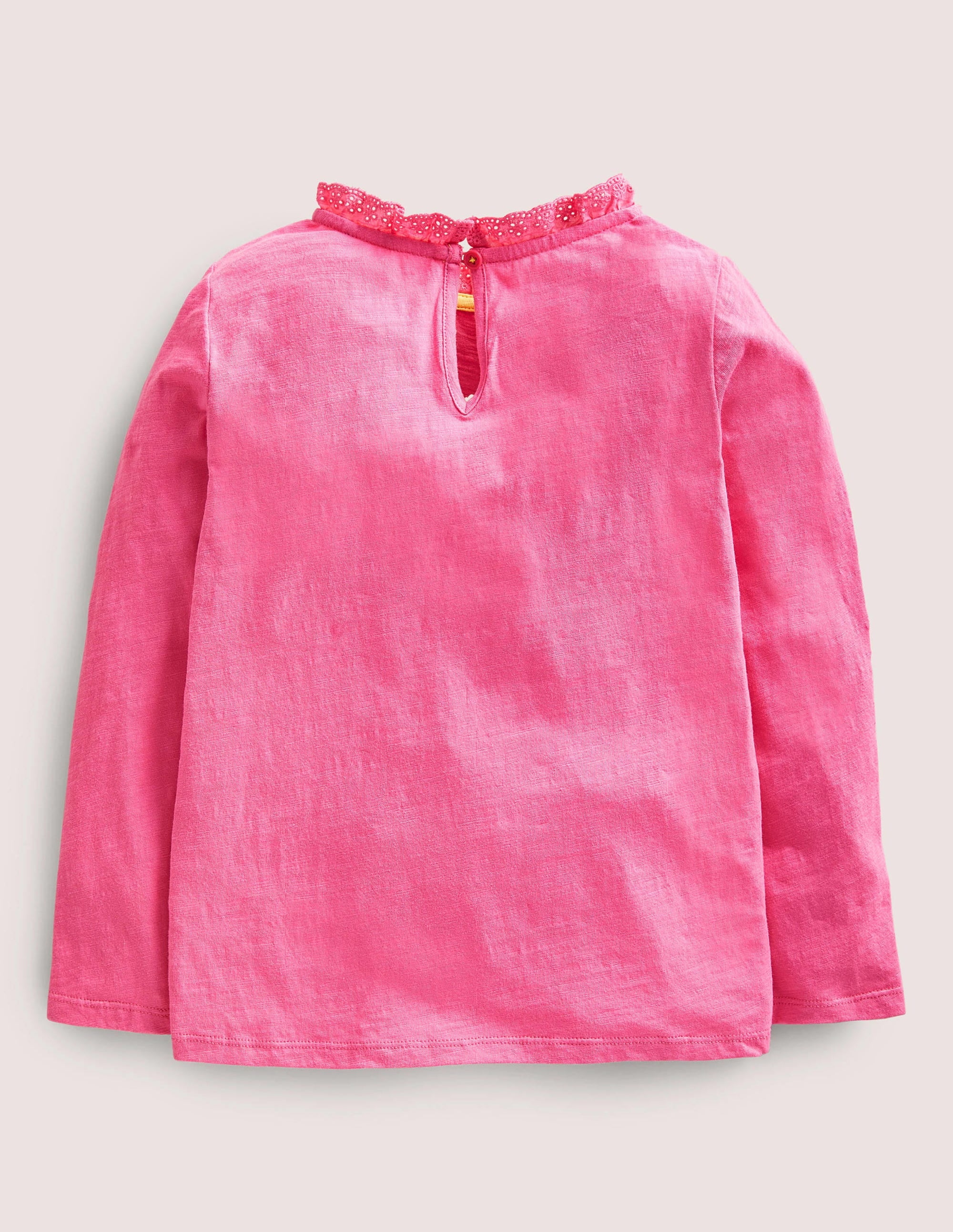 Long Sleeve Heart Pocket Top-Sweet William Pink - Image 2
