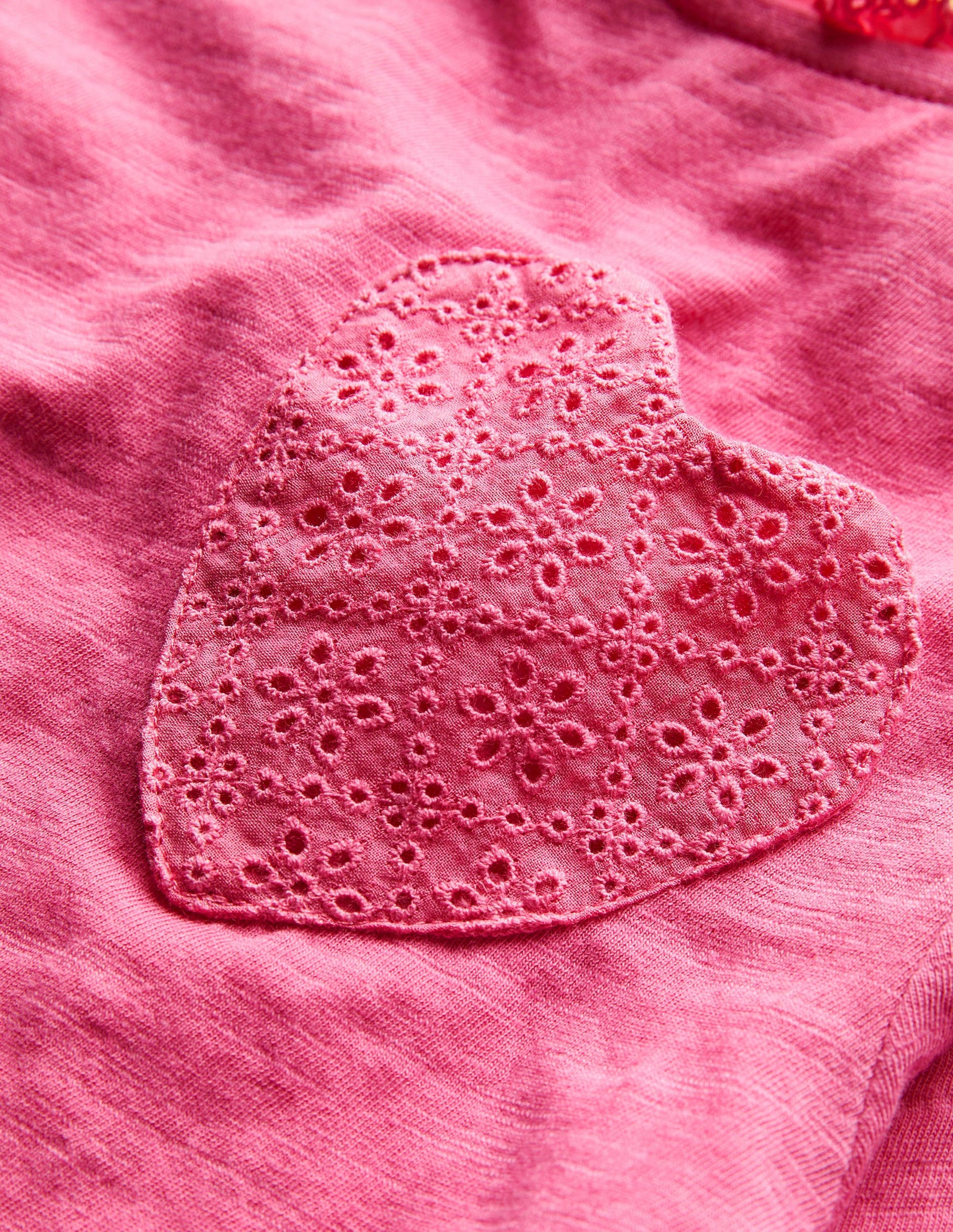 Long Sleeve Heart Pocket Top-Sweet William Pink-3