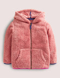 Borg Hoodie-Almond Pink