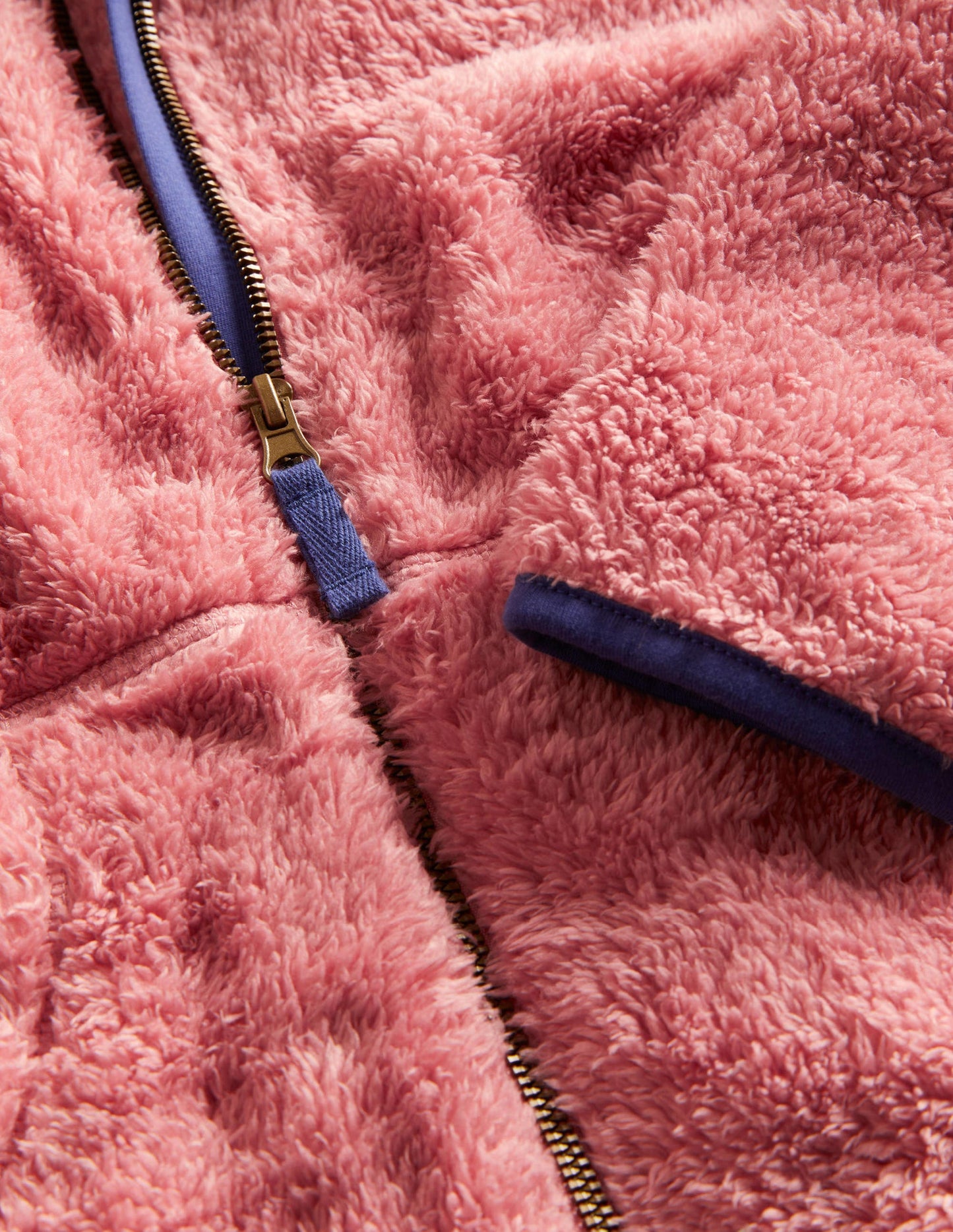 Borg Hoodie-Almond Pink