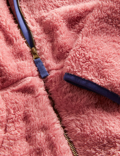 Borg Hoodie-Almond Pink-3