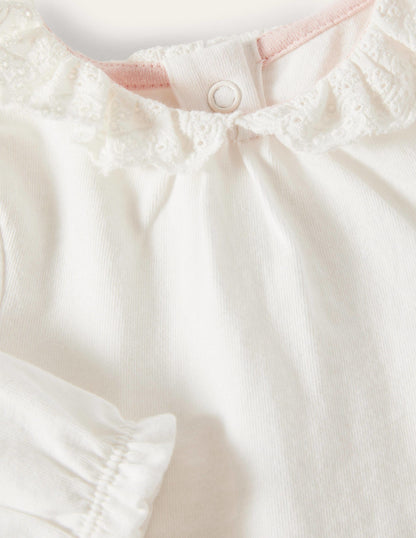 Long-Sleeved Broderie T-shirt-Ivory Broderie-3