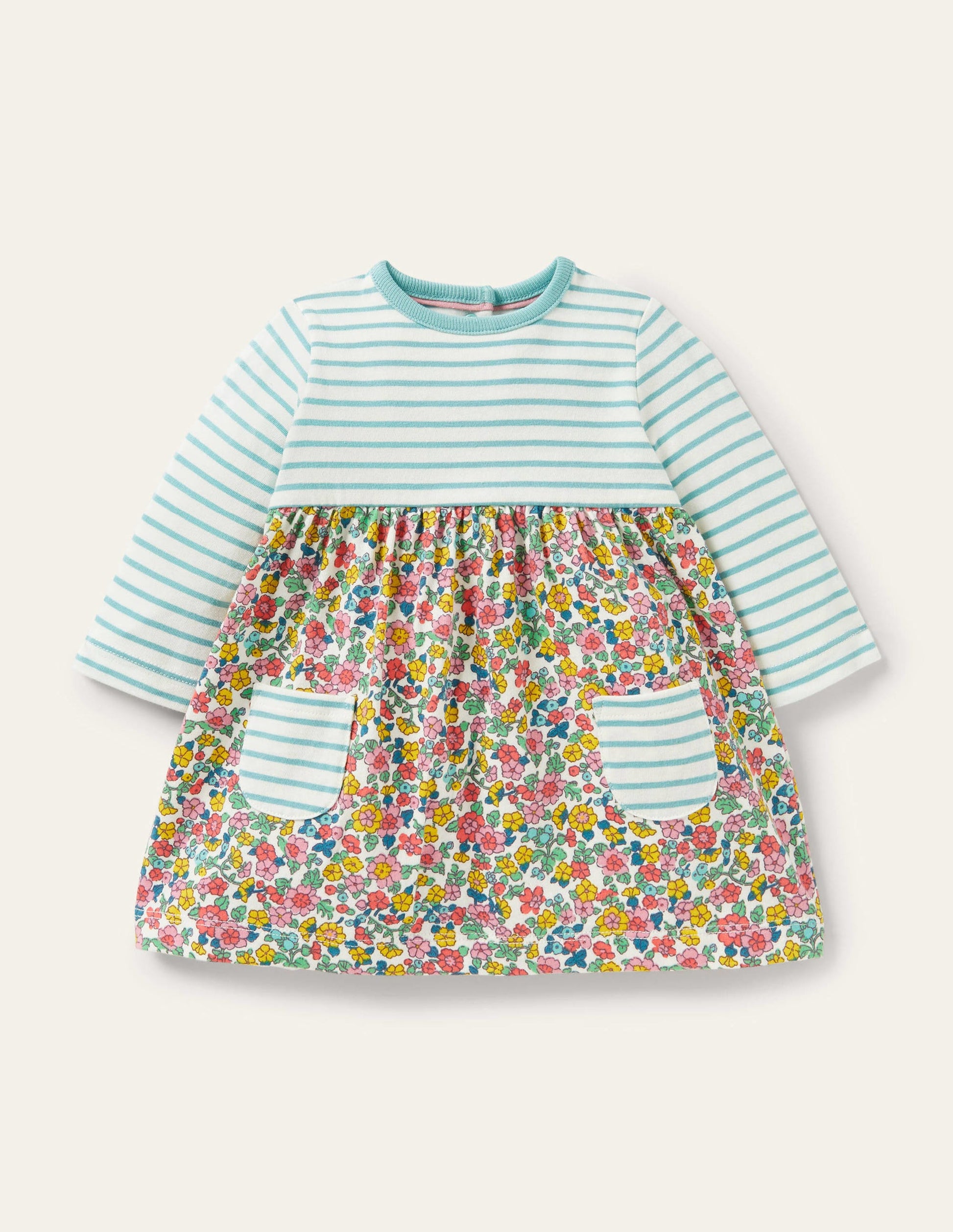 Hotch Potch Dress-Multi Vintage Flowerbed-1