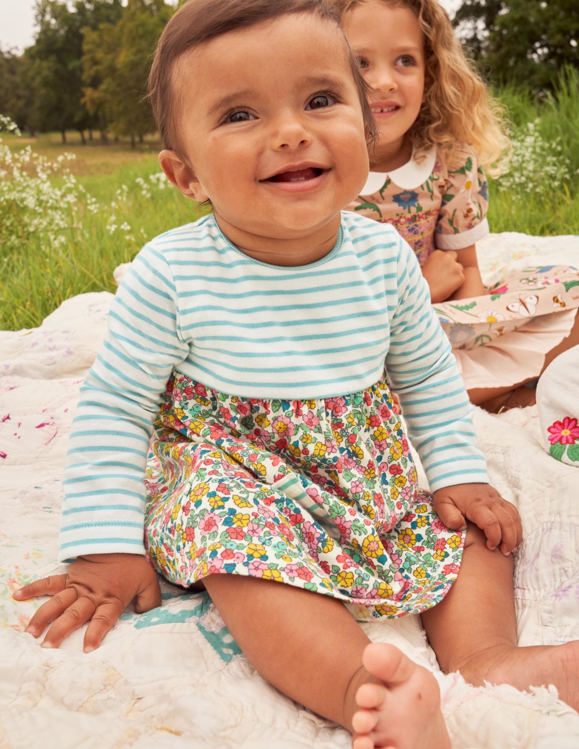 Hotch Potch Dress-Multi Vintage Flowerbed - Image 4