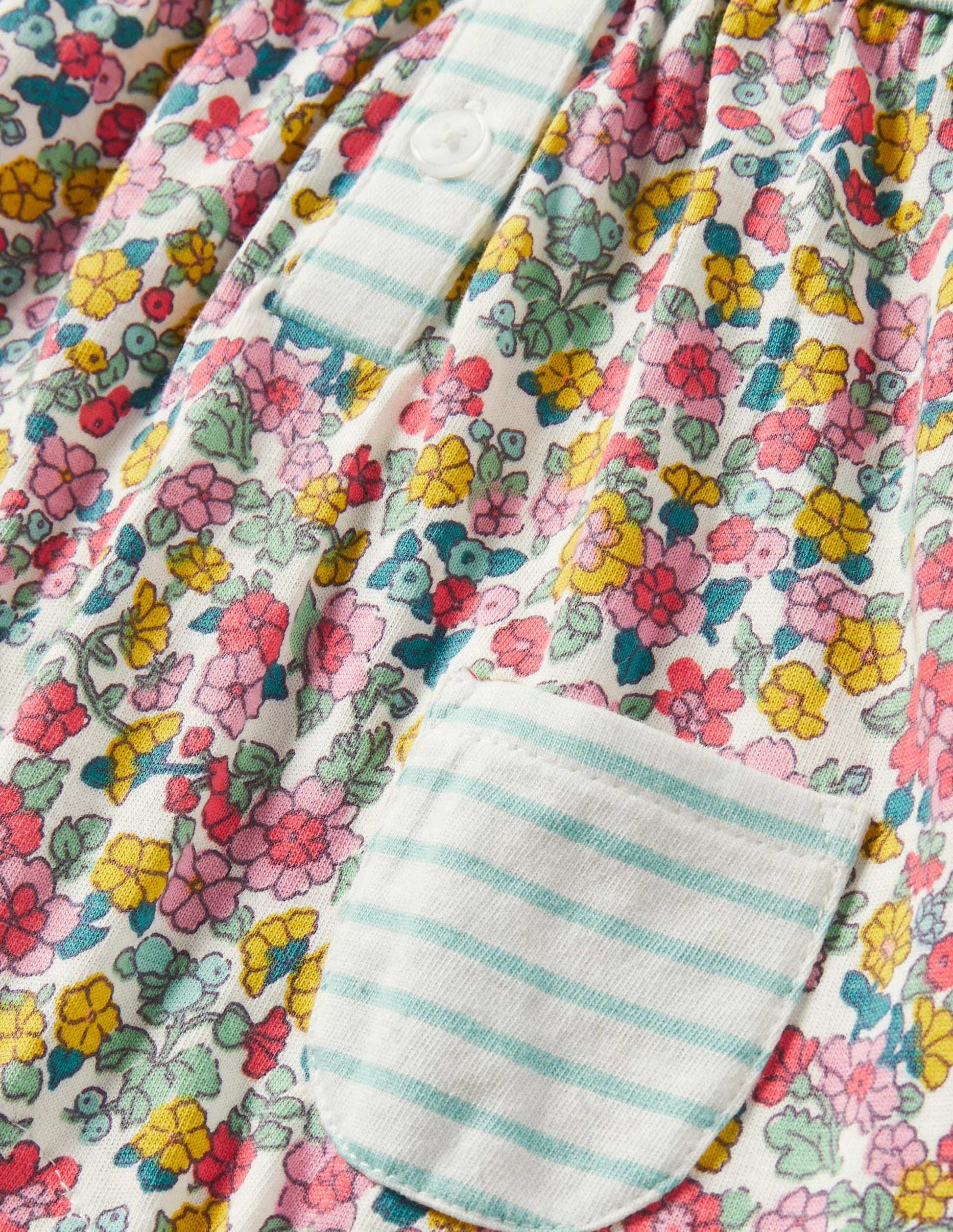 Jersey Hotchpotch Romper-Multi Vintage Flowerbed-3