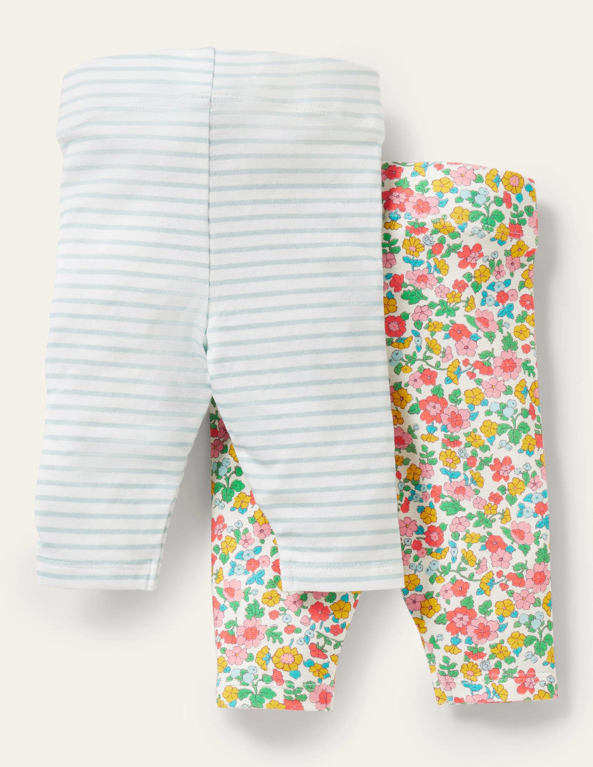 Twin Pack Leggings-Multi Vintage Flowerbed-2