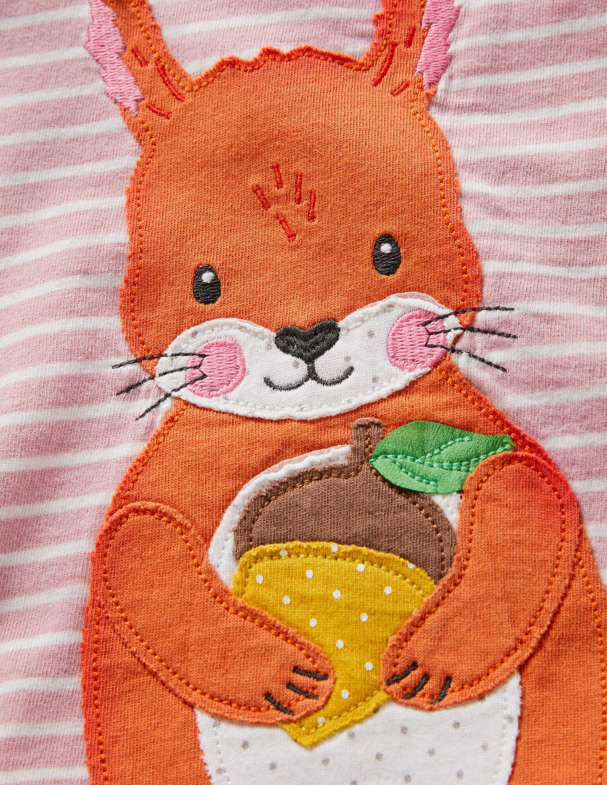 Appliqué Dress and Legging Set-Boto Pink/Ivory Squirrel-3