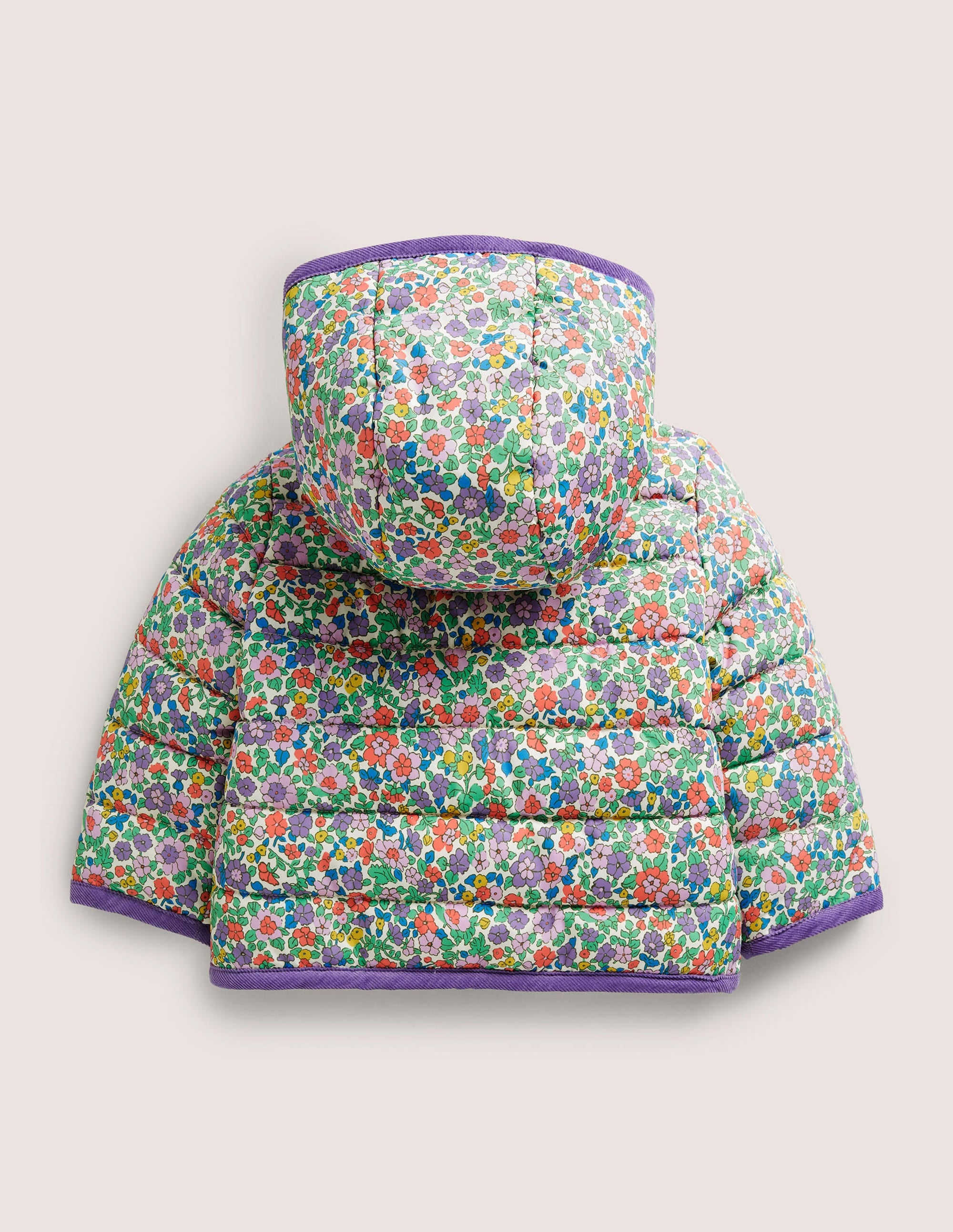 Shower Resistant Padded Jacket-Aster Purple Floral - Image 2