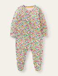Zip Sleepsuit-Multi Vintage Flowerbed