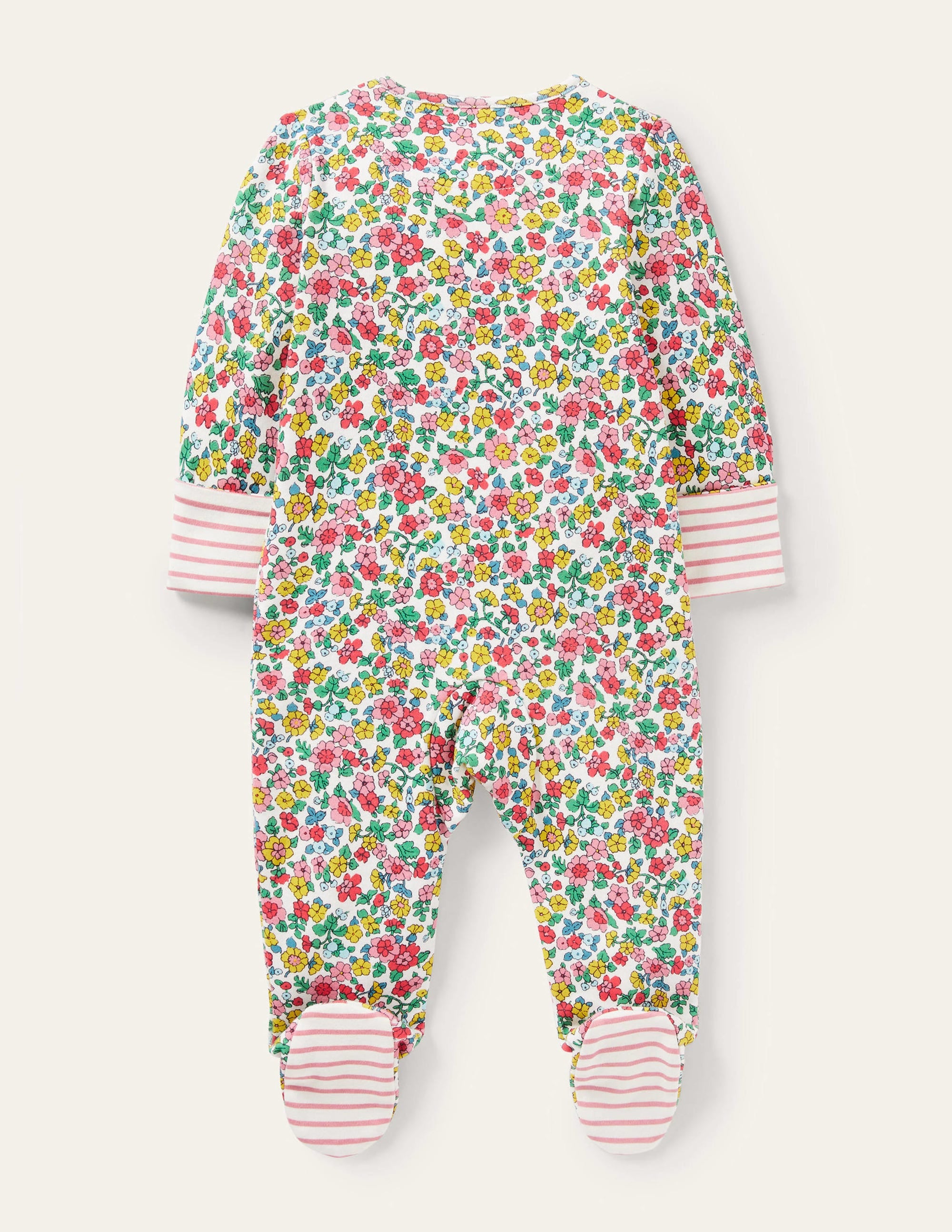 Zip Sleepsuit-Multi Vintage Flowerbed - Image 2