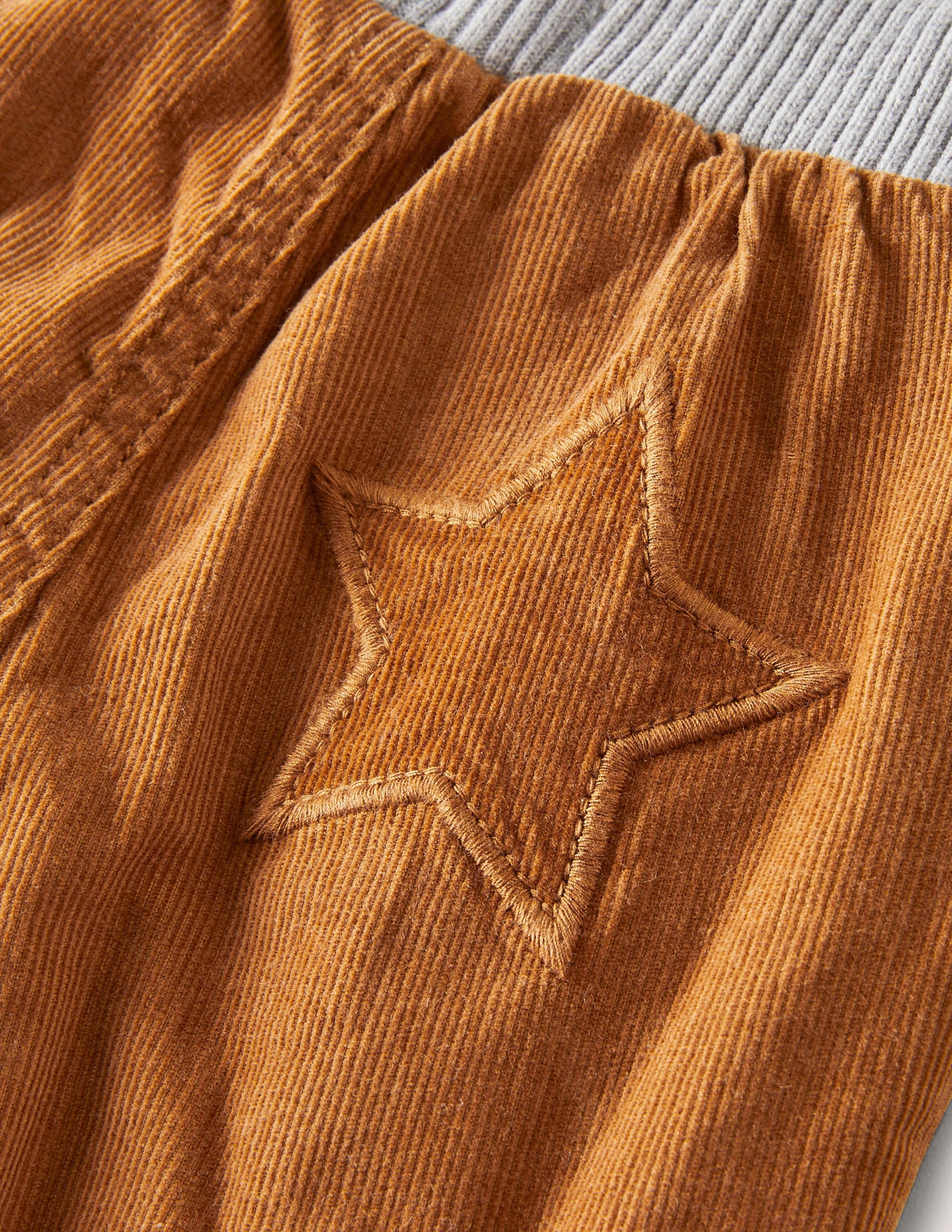 Jersey-lined Cord Trousers-Butterscotch Brown - Image 3