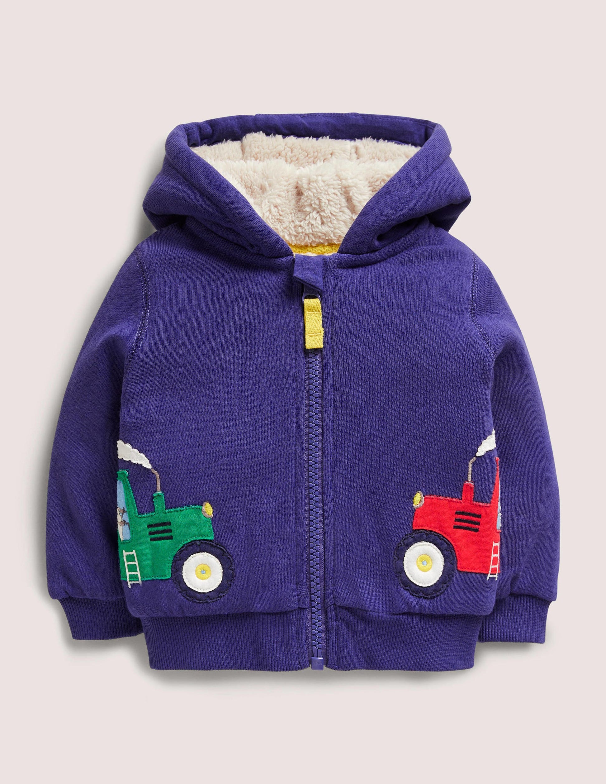 Appliqué Shaggy Hoodie-Starboard Blue Tractor-1