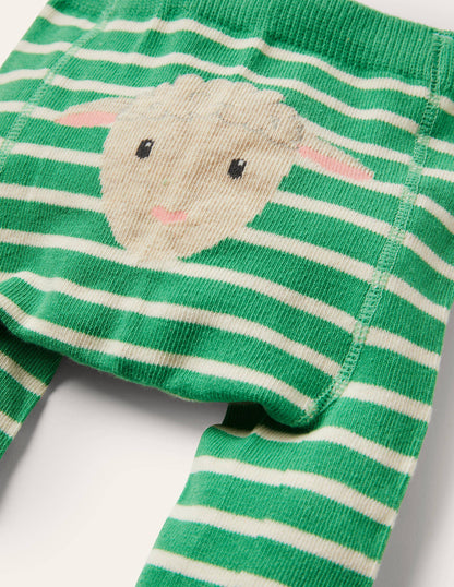 Knitted Leggings-Green Sheep-2