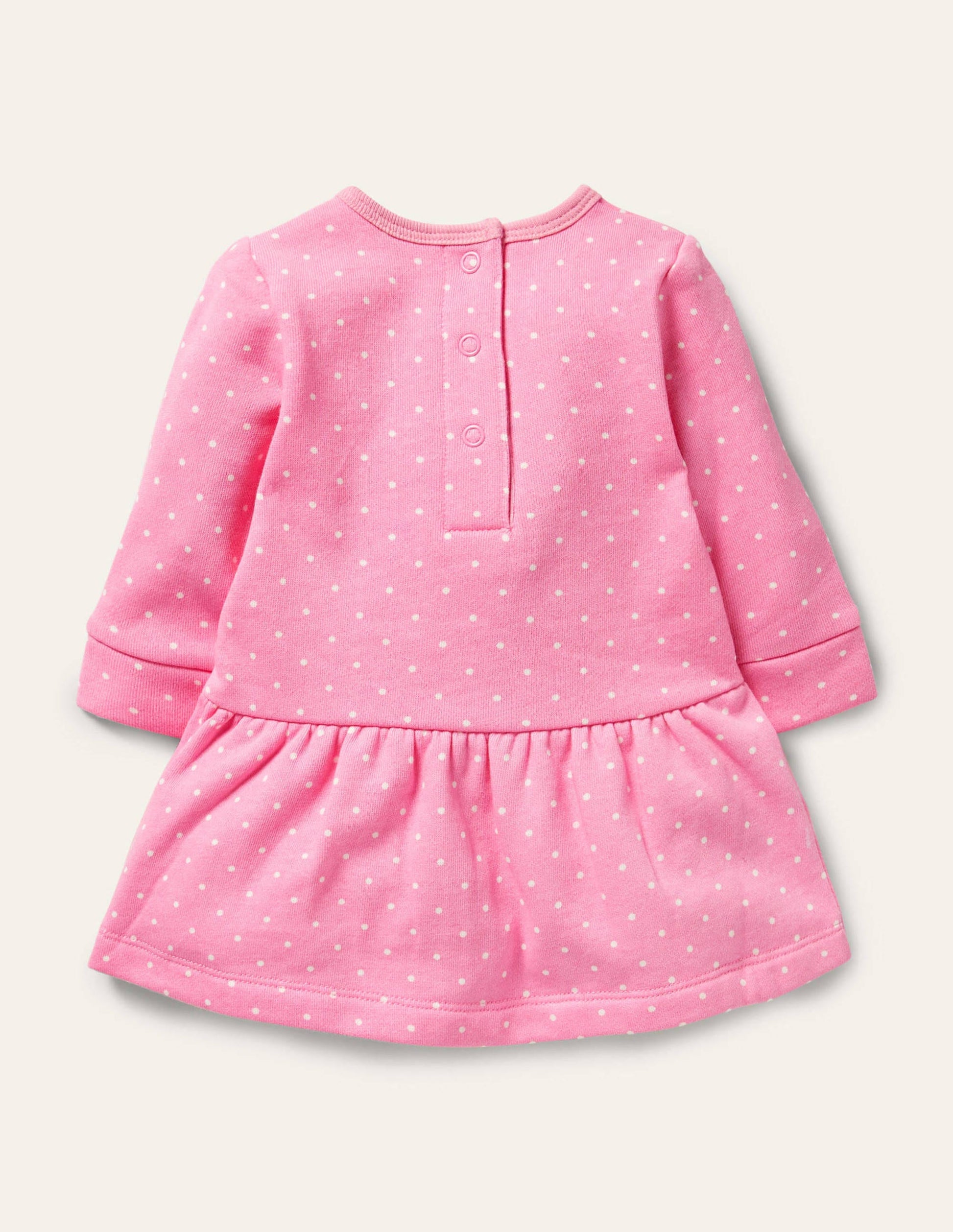 Cosy Sweatshirt Dress-Bright Petal Pin Spot Animals-2
