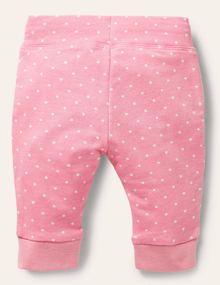Appliqué Jersey Trousers-Bright Petal Pin Spot Animals