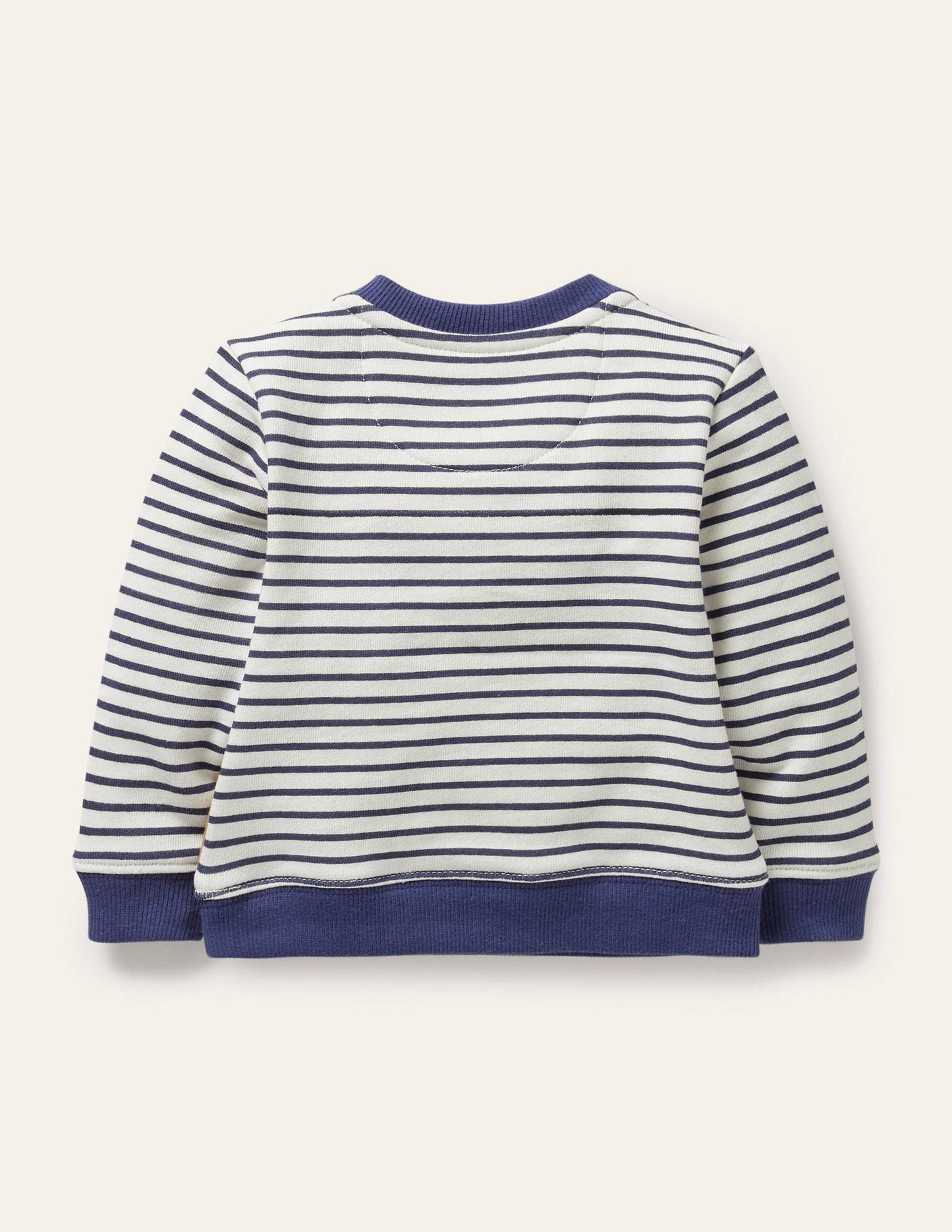 Appliqué Sweatshirt-Ivory/Starboard Blue Cows