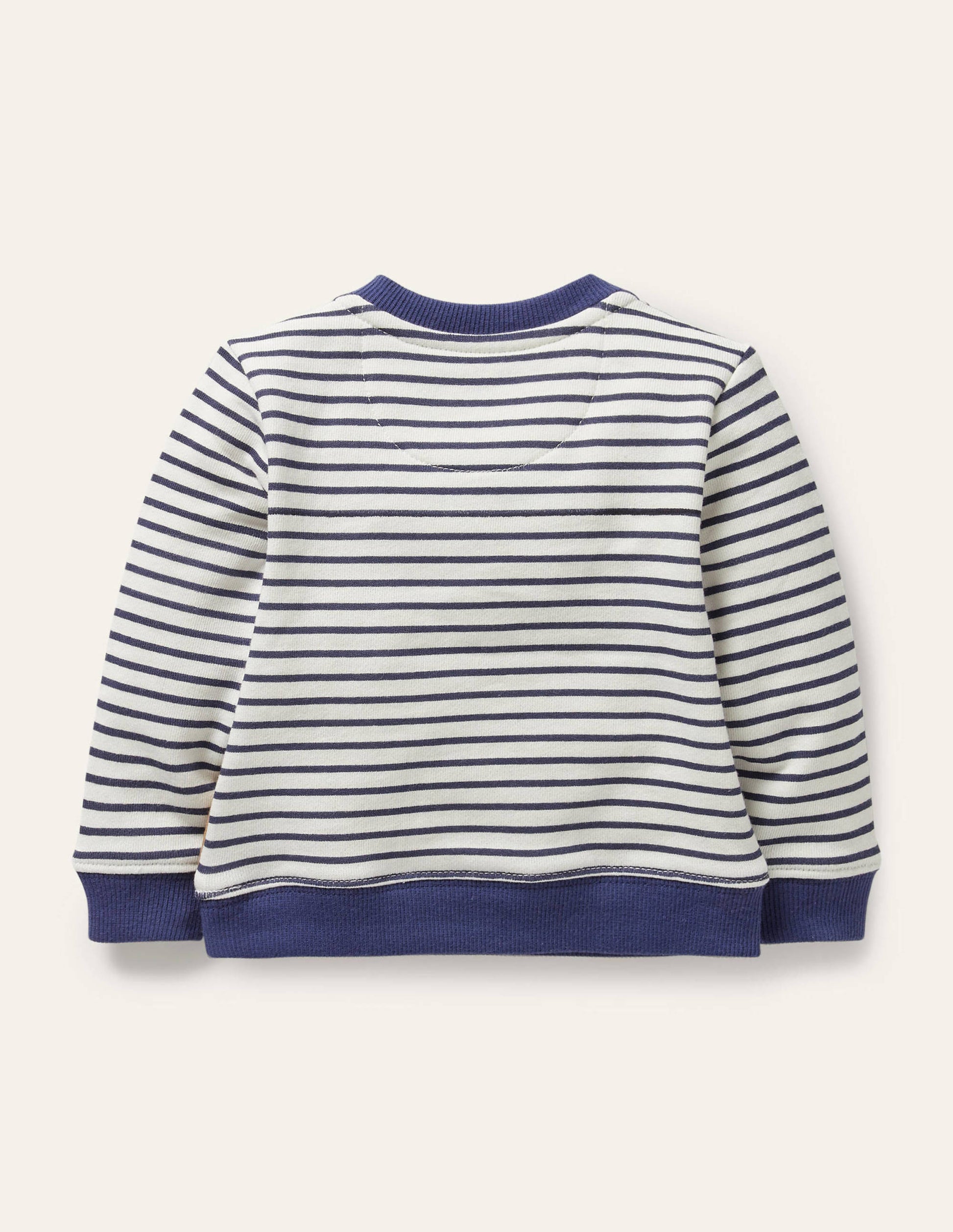 Appliqué Sweatshirt-Ivory/Starboard Blue Cows-2
