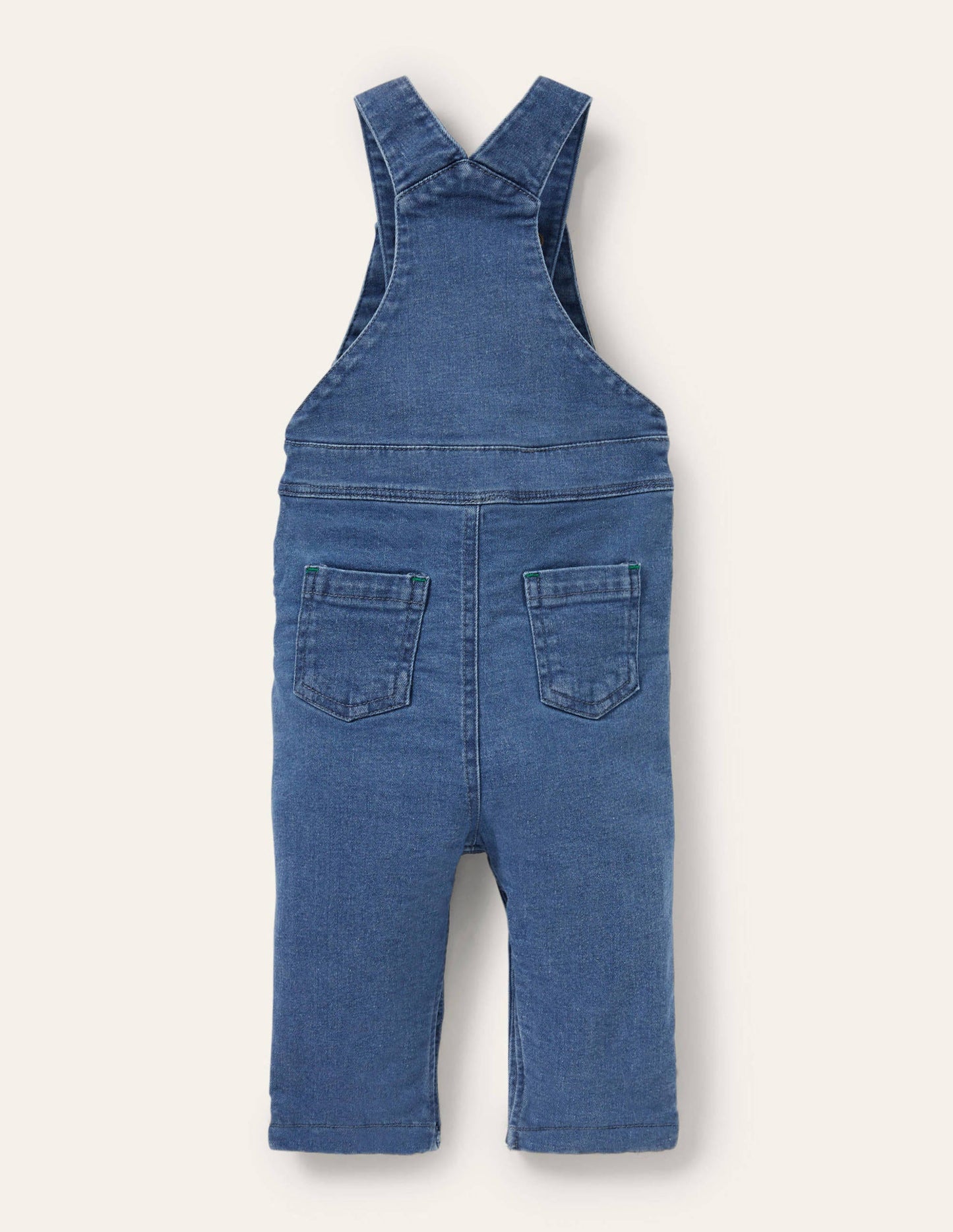 Appliqué Denim Dungarees-Chambray Farm Animals