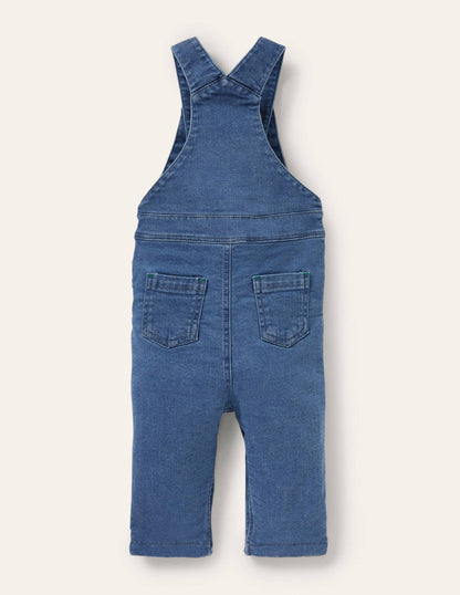 Appliqué Denim Dungarees-Chambray Farm Animals-2