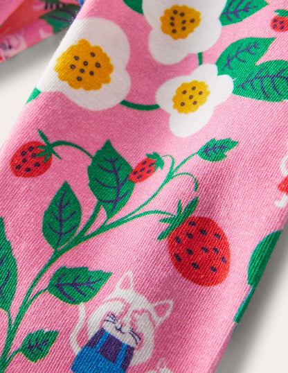 Baby Leggings-Pink Lemonade Strawberry Patch-3