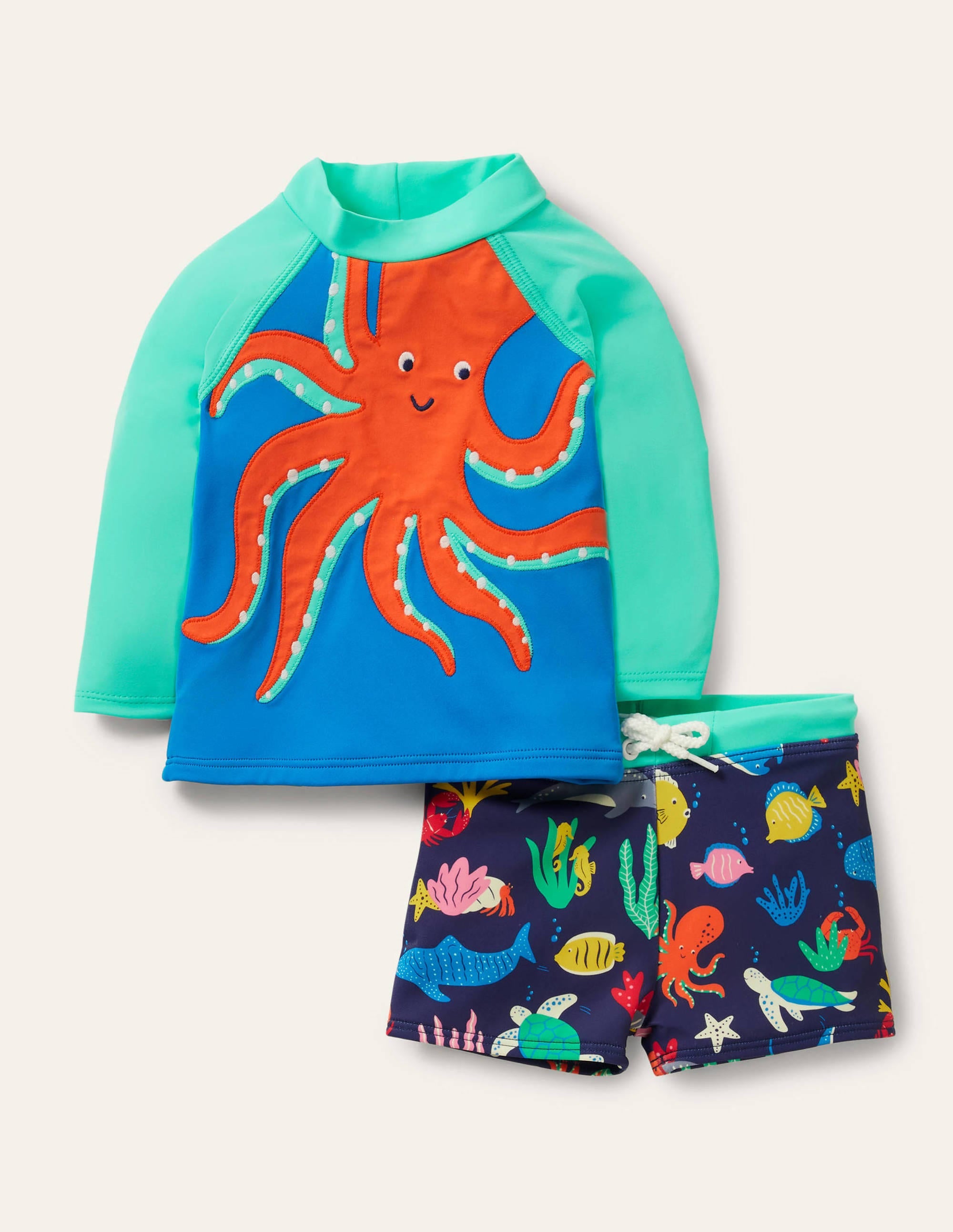 Rash Vest Set-Tropical Green Octopus - Image 1