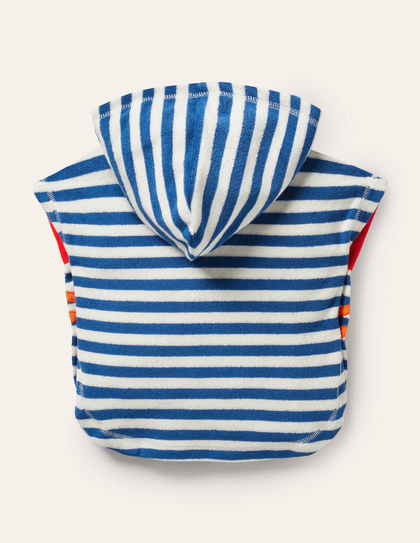 Crab Towelling Throw On-Moroccan Blue/Ivory Crab