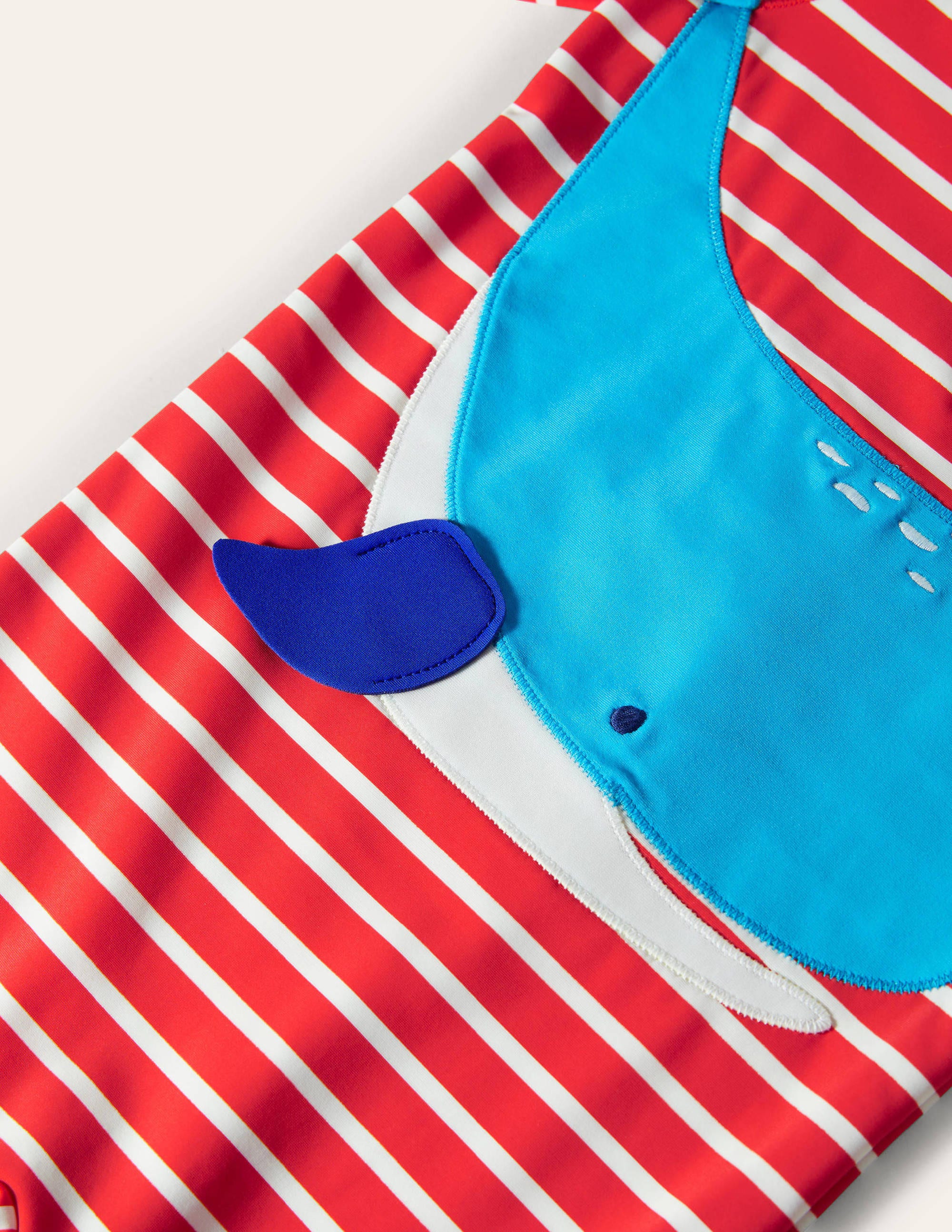 Printed Sun-safe Surf Suit-Fire Red/Ivory Whale - Image 3