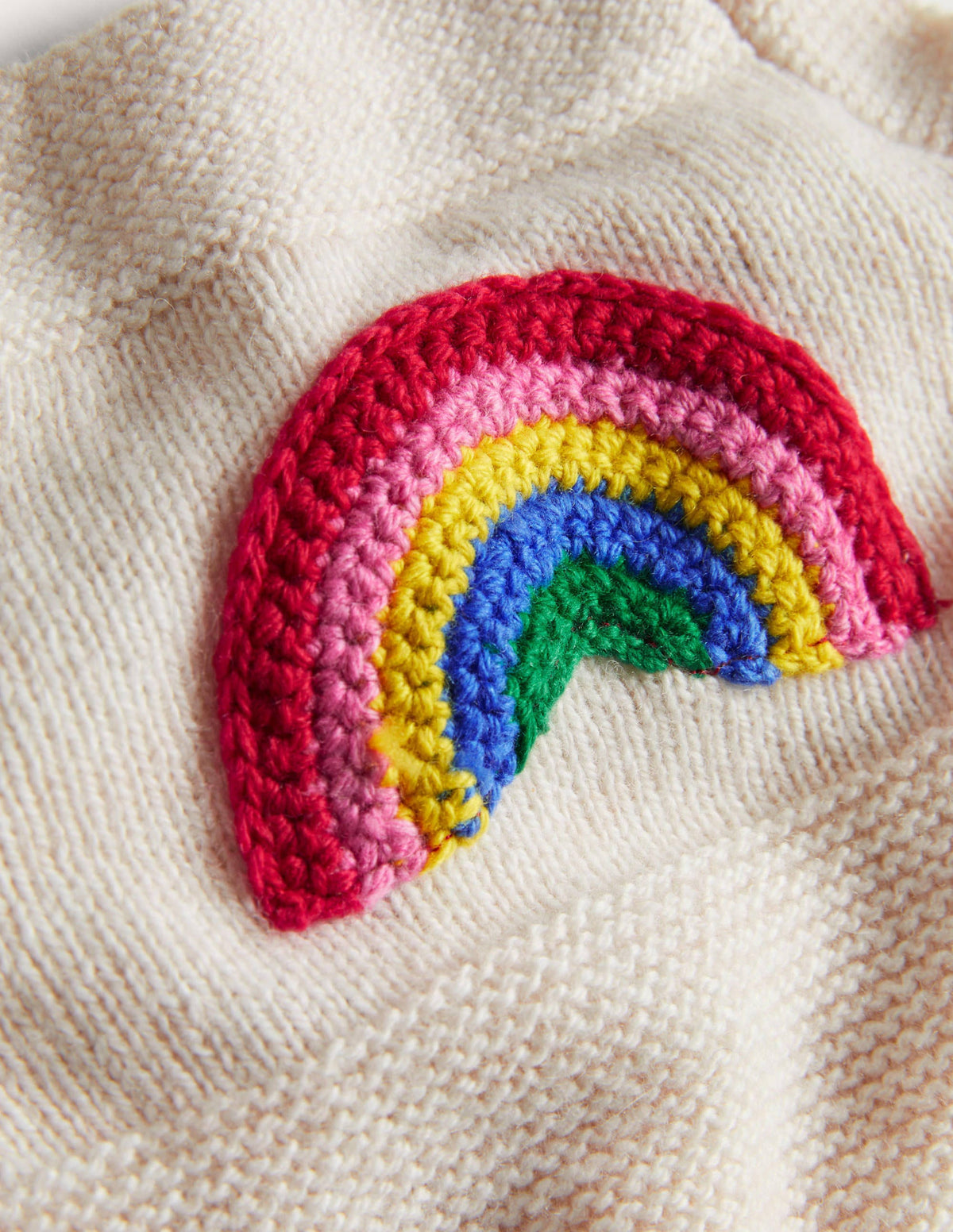 Fun Knitted Romper-Ecru Marl Rainbow-3