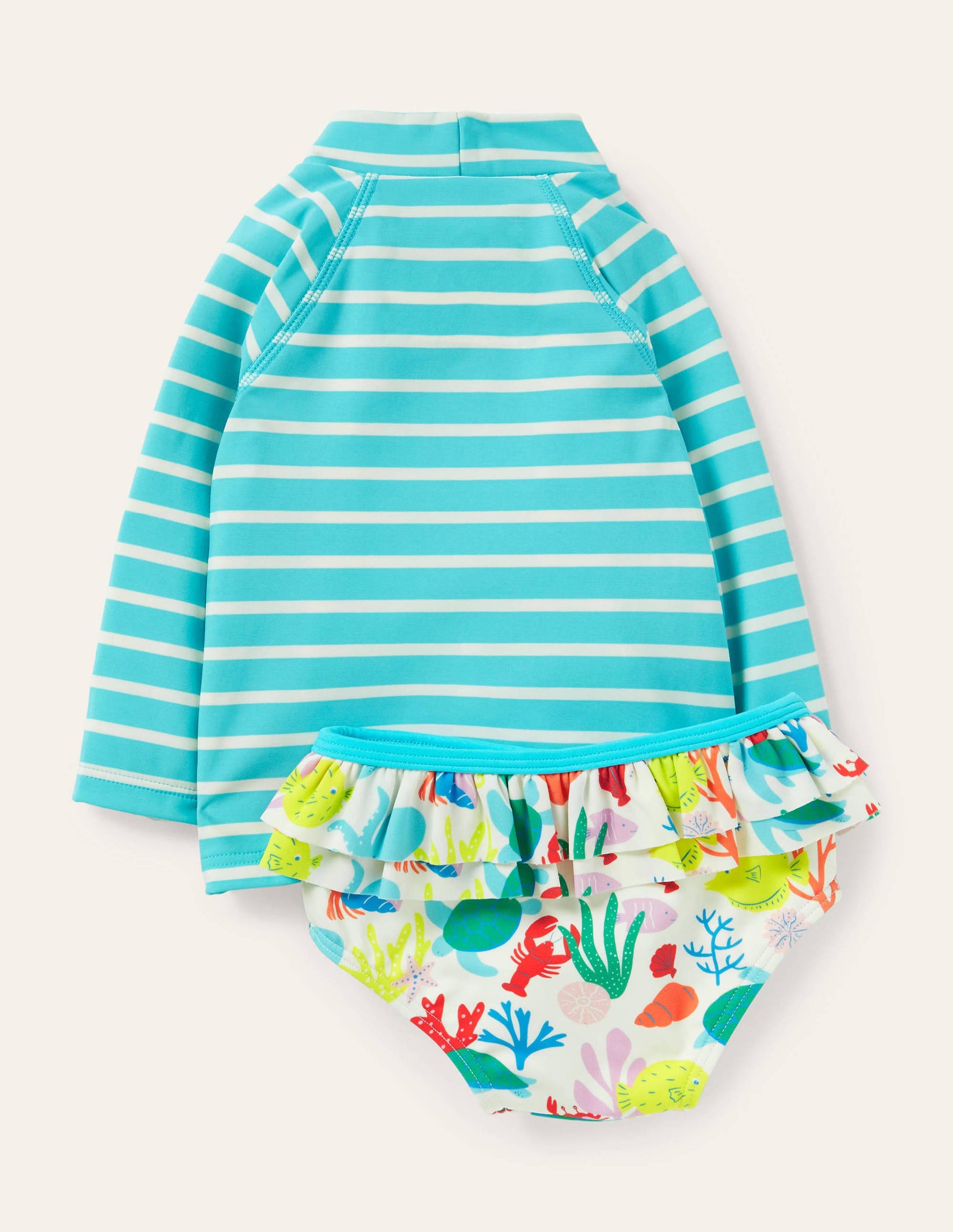 Rash Vest Set-Aqua Blue Fish-2