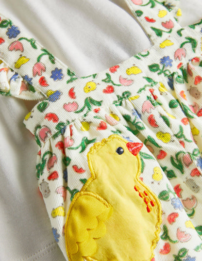 Cord Bloomer 3 Piece Set-Ivory Baby Chicks-3