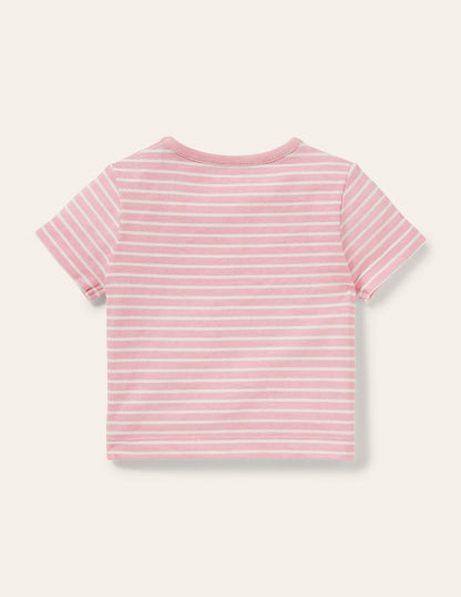 Crochet T-shirt-Pink Lemonade/Ivory Jungle-2