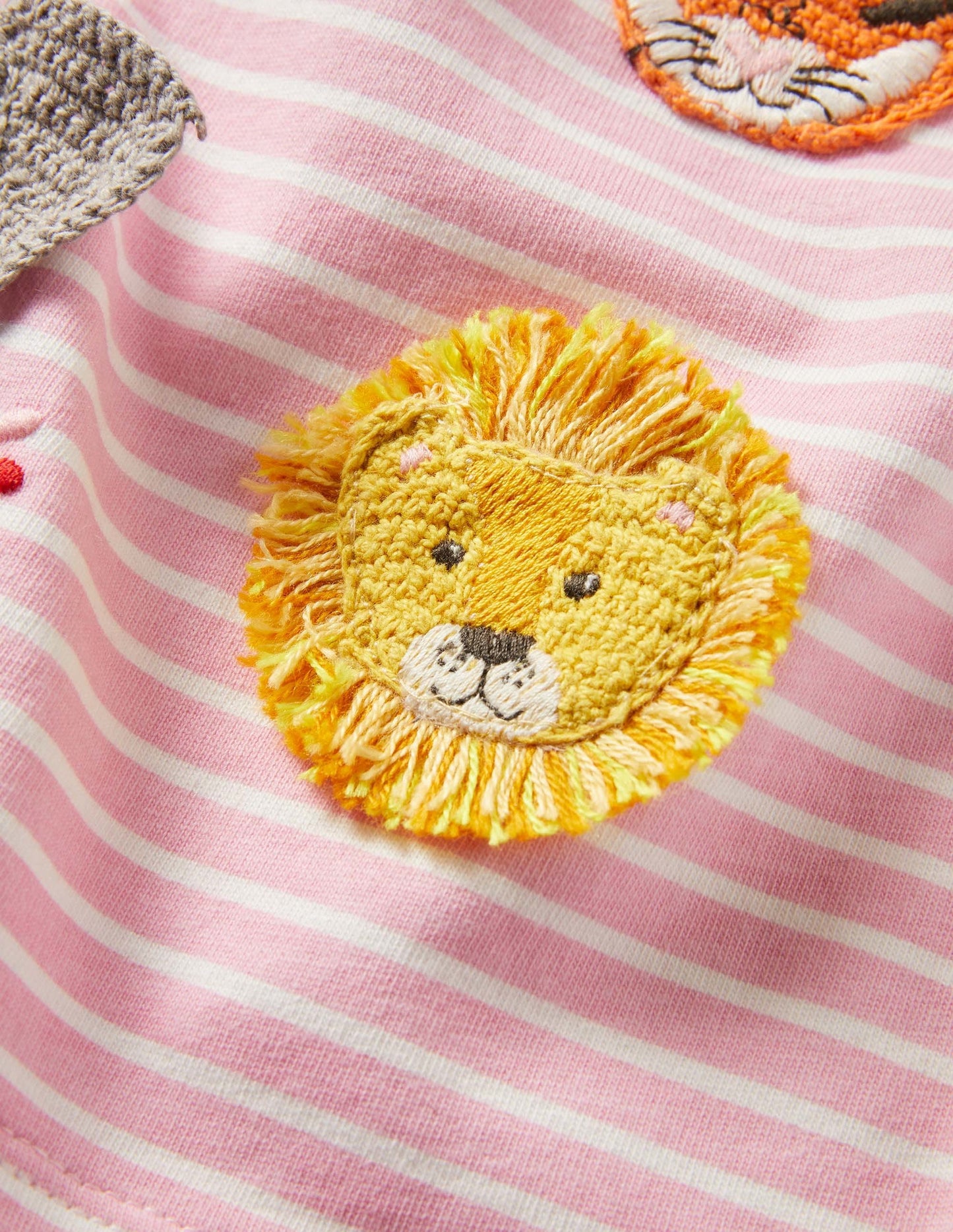 Crochet T-shirt-Pink Lemonade/Ivory Jungle