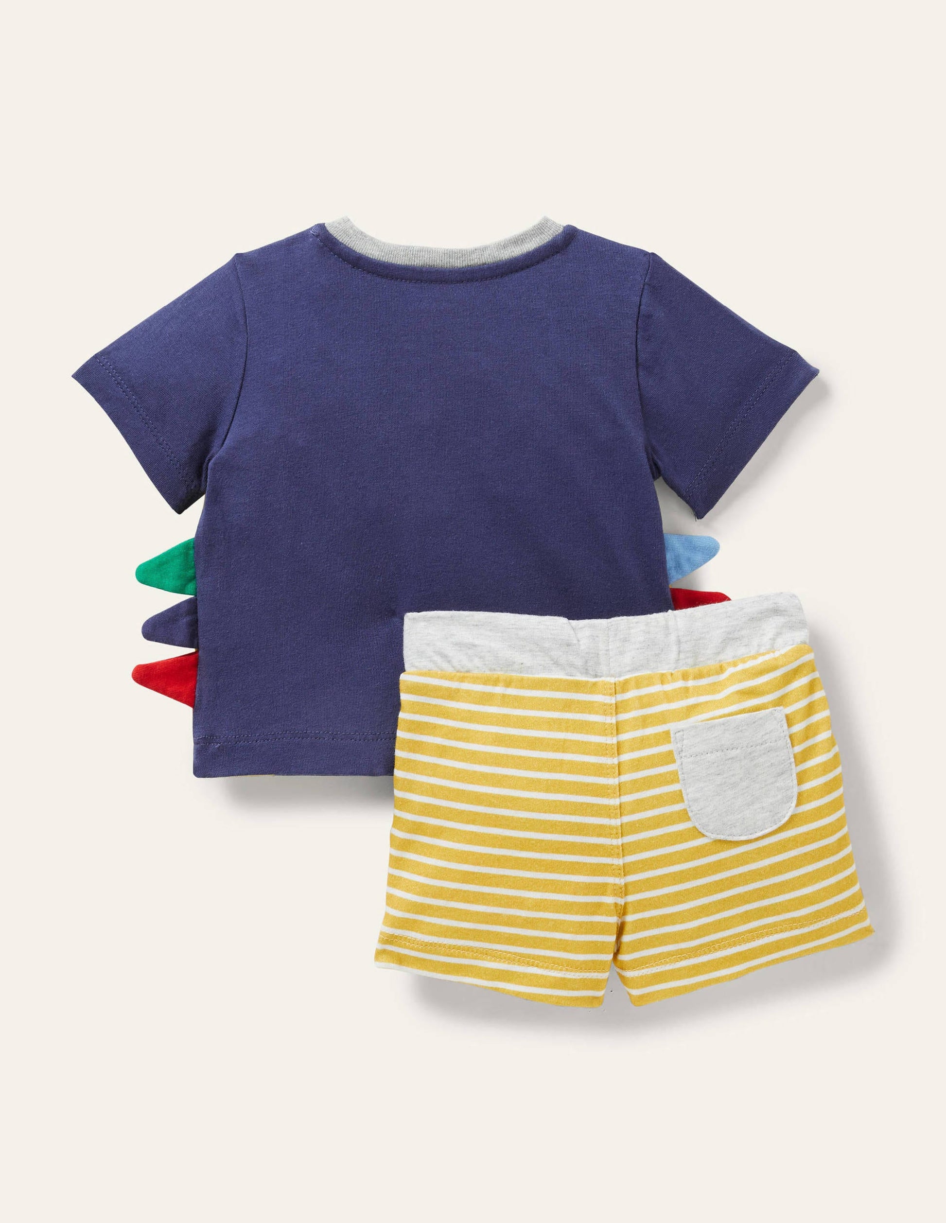 Appliqué T-shirt & Shorts Set-Starboard/Ivory Giraffe-4