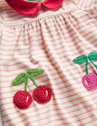 Crochet Jersey Dress-Molly Mahon Cherries-3