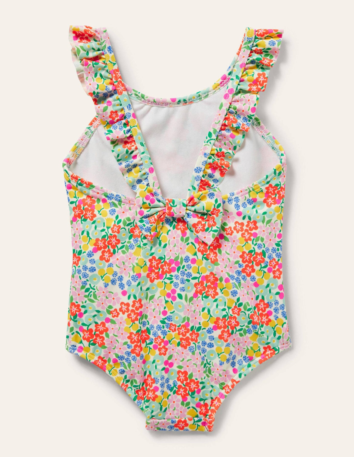 Bow Back Swimsuit-Sweetcorn Tropical Flowerbed