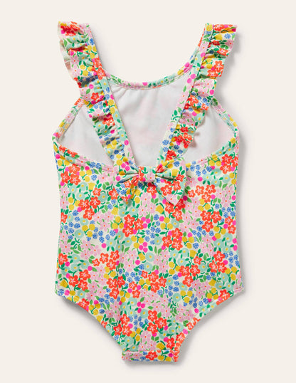Bow Back Swimsuit-Sweetcorn Tropical Flowerbed-2
