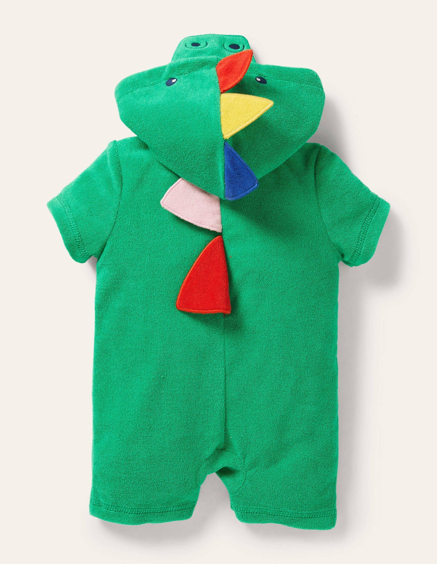 Crocodile Towelling Romper-Green Pepper