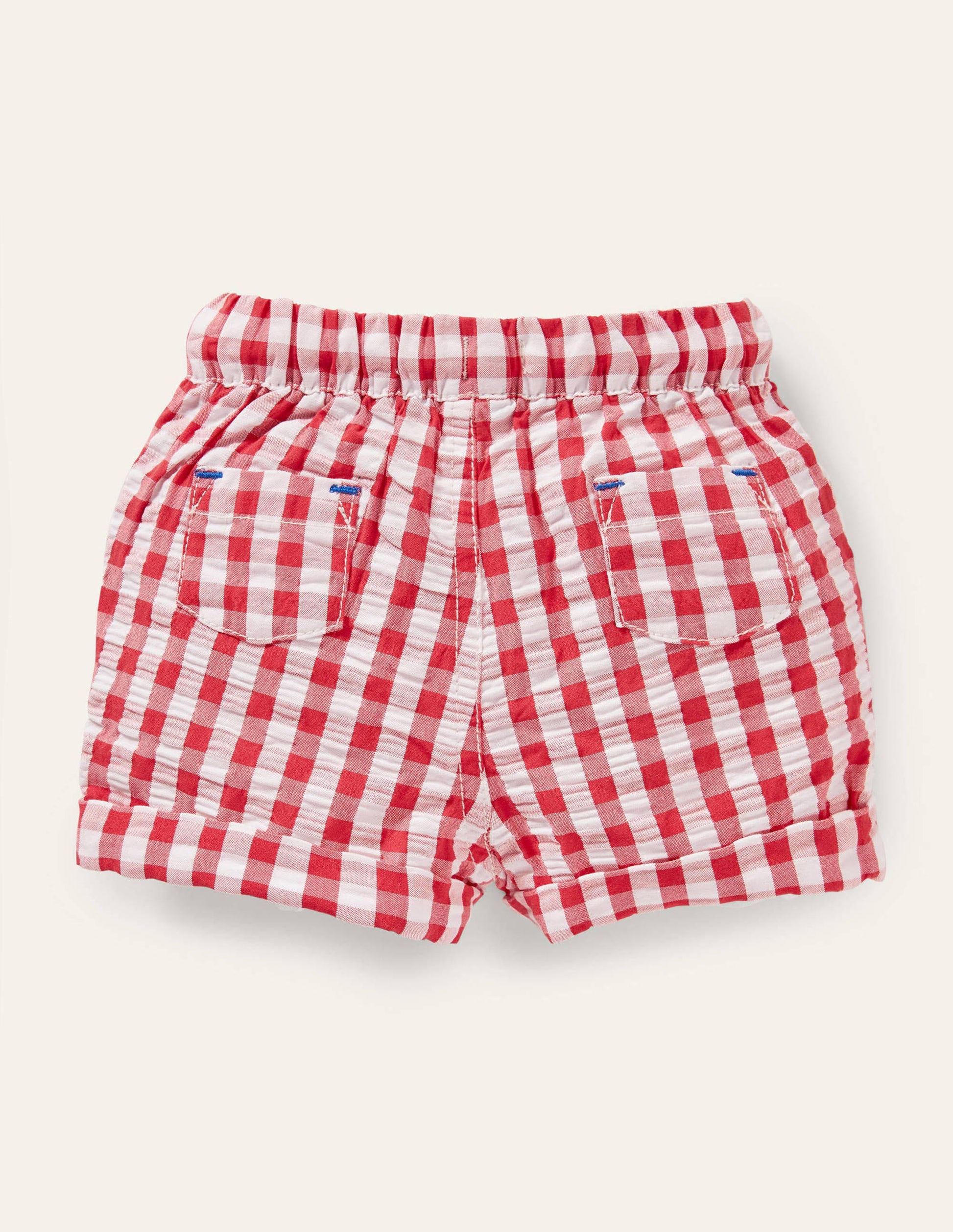 Check Woven Shorts-Strawberry Tart Gingham-2