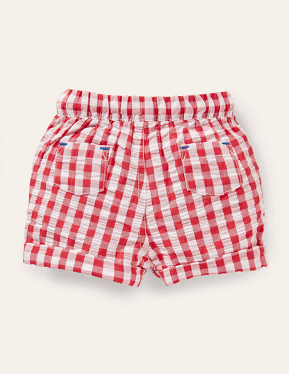 Check Woven Shorts-Strawberry Tart Gingham-2
