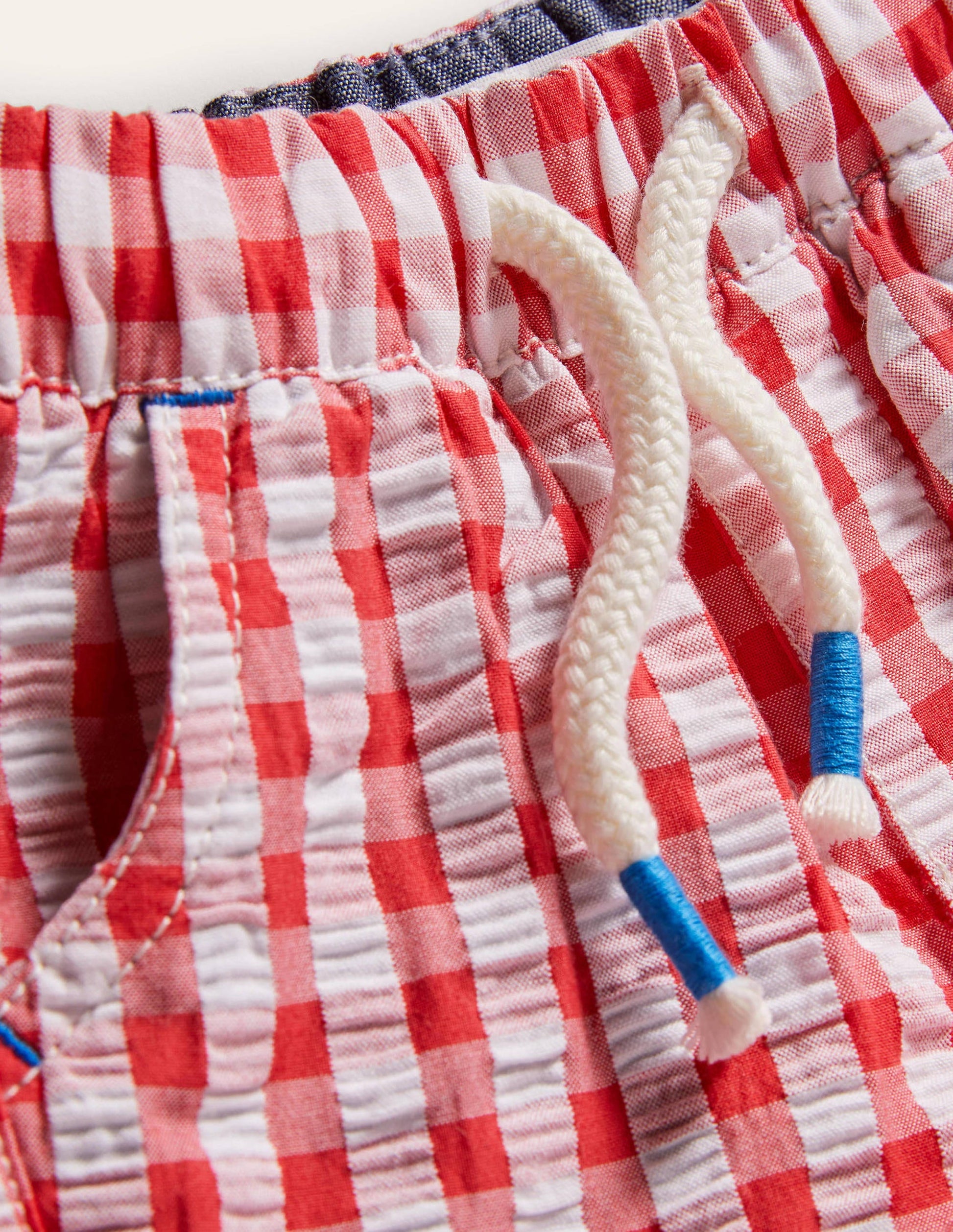 Check Woven Shorts-Strawberry Tart Gingham-3