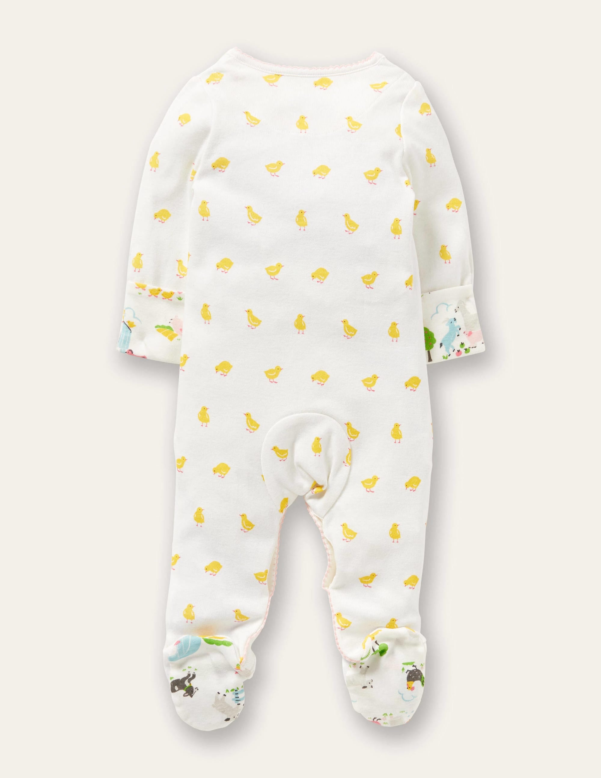 GOTS Organic Sleepsuit-Sweetcorn Chicks - Image 2