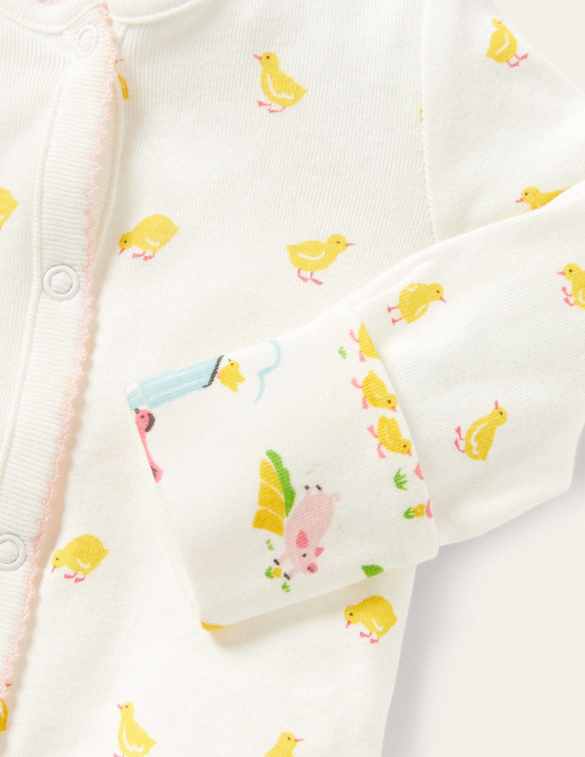 GOTS Organic Sleepsuit-Sweetcorn Chicks - Image 3