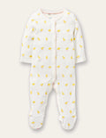 GOTS Organic Sleepsuit-Sweetcorn Chicks