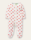 GOTS Organic Sleepsuit-Ivory Apples
