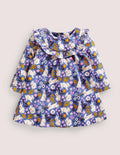 Printed Long Sleeve Dress-Riviera Bunny Field